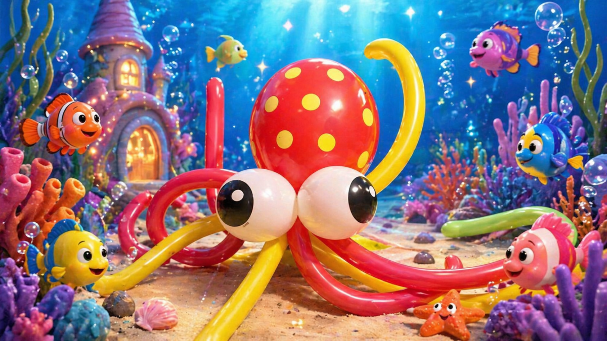 Octavia la pieuvre aux ballons et le secret du récif magique 